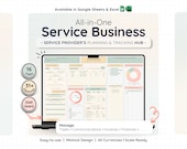 Project Management CRM Spreadsheet Google Sheets Excel Small Business Task Tracker Invoice Bookkeeping Dashboard Financial Budget Plan