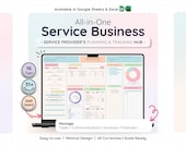 Small Business CRM Dashboard Bookkeeping Tracker w/ Task & Invoice Tracker | Financial Planner | Budget Spreadsheet for Service Businesses