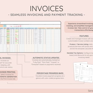 Simplify every aspect of invoice creation, tracking, and management with progress bars, payment status indicators, and detailed invoicing features in the Invoices Management tab.