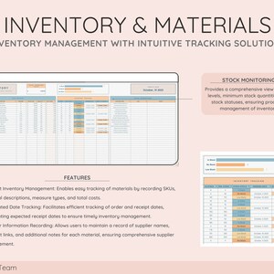 Intuitive inventory management with efficient tracking solutions. Discover SKUs, material descriptions, cost tracking, and automated stock monitoring for effective inventory management and seamless stock control.