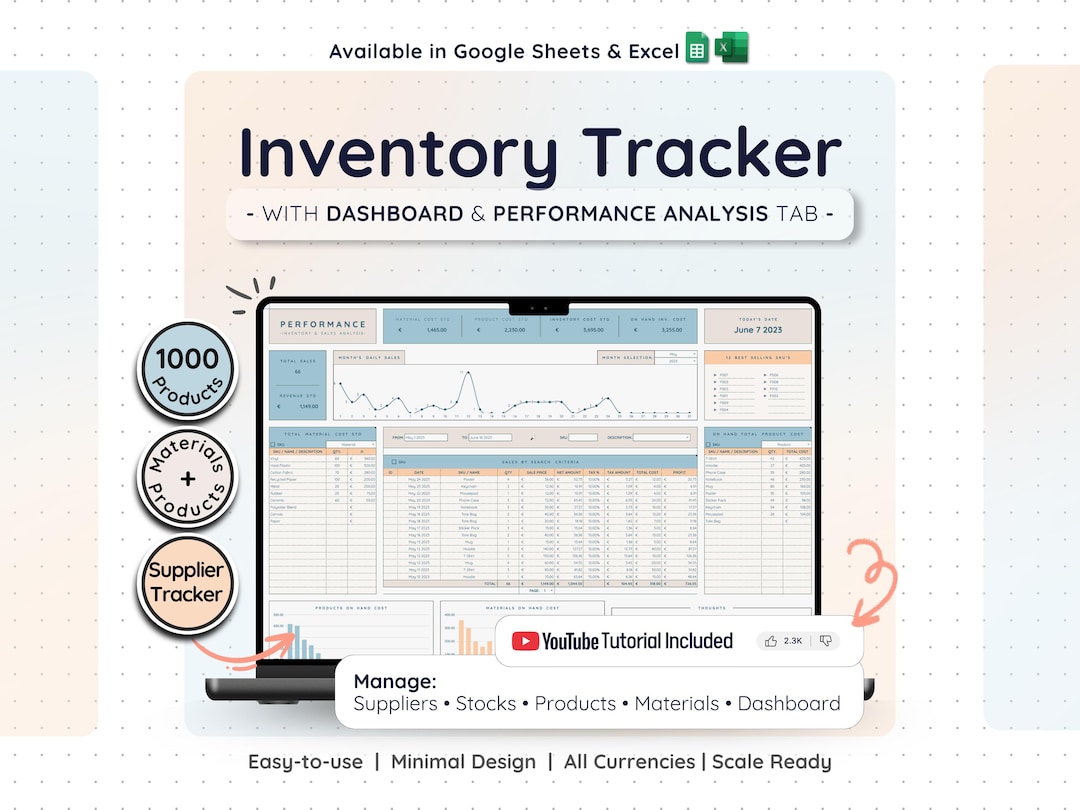 Small Business Inventory Management Tracker Google Sheets Excel Product ...