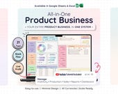 All-in-One Product Business Template Google Sheets & Excel – Complete Inventory Sales Management System (Rainbow)