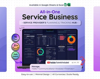 Bookkeeping Dashboard Google Sheets Excel Small Business Expense Income Tracker Invoice CRM Task Manager Budget Financial Planner