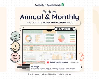 Bill Tracker Budget Planner Google Sheets Monthly Debt Snowball Payoff Expense Income Tracker Annual Financial Spreadsheet Personal