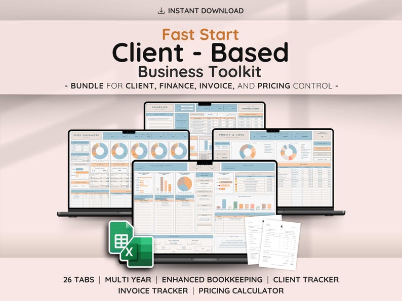 Fast Client Fast Start Client-based Business Toolkit | Bookkeeping, Invoice ...