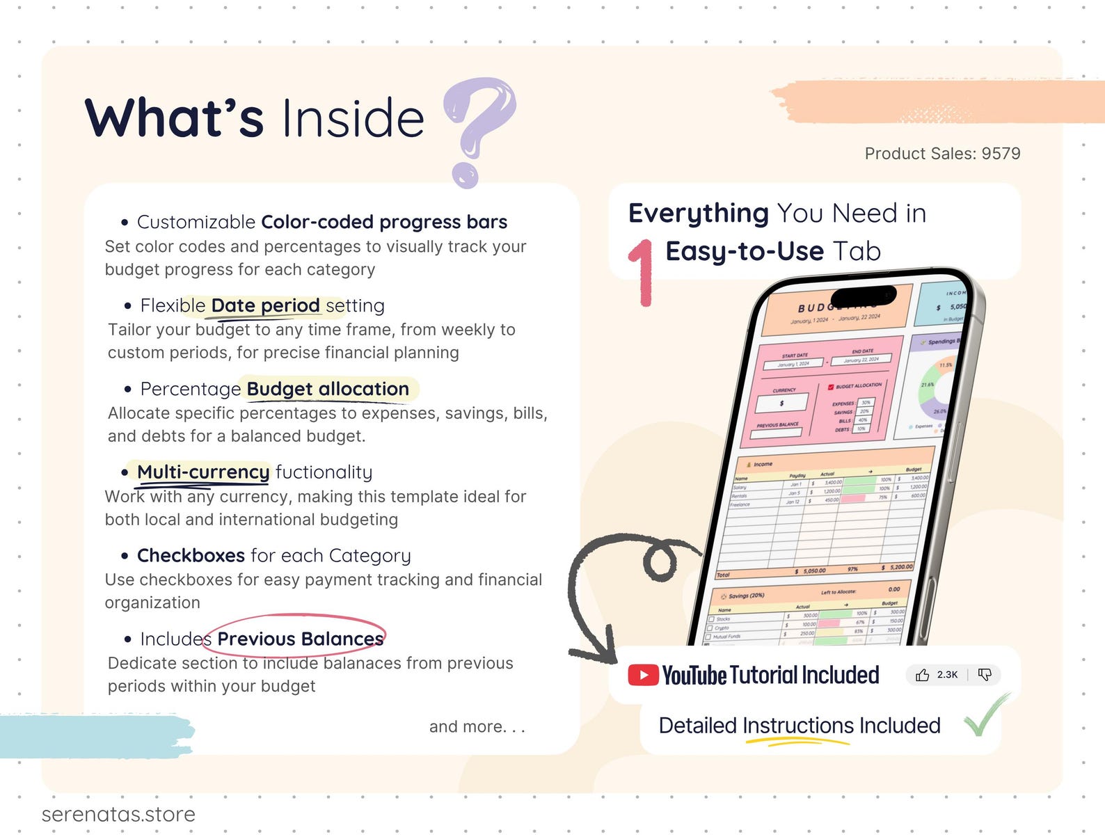 Budget Planner Google Sheets Template | Weekly, Biweekly, Monthly ...