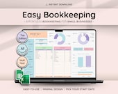Bookkeeping Template for Small Business Easy Income Tracker | Expense Tracker | Accounting Spreadsheet for Google Sheets