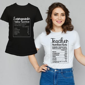 French/English Teacher T-shirt • Teacher Gift • Educator • School • Comfortable • • français • Classroom • Student