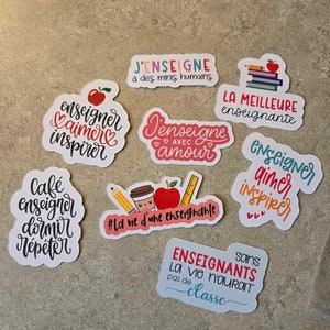 Autocollants d'enseignante • enseignant • cadeau • collants • motivation • inspirant • positif • élèves • école • cadeau d'enseignante