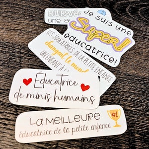 Autocollants d'éducatrice • éducatrice spécialisée • éducatrice de la petite enfance • école • cadeau • fin d'année