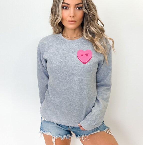 Wine heart sweatshirt hotsell