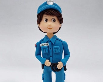 Police fondant figures, cake decorations, fondant figures, police fondant decorations