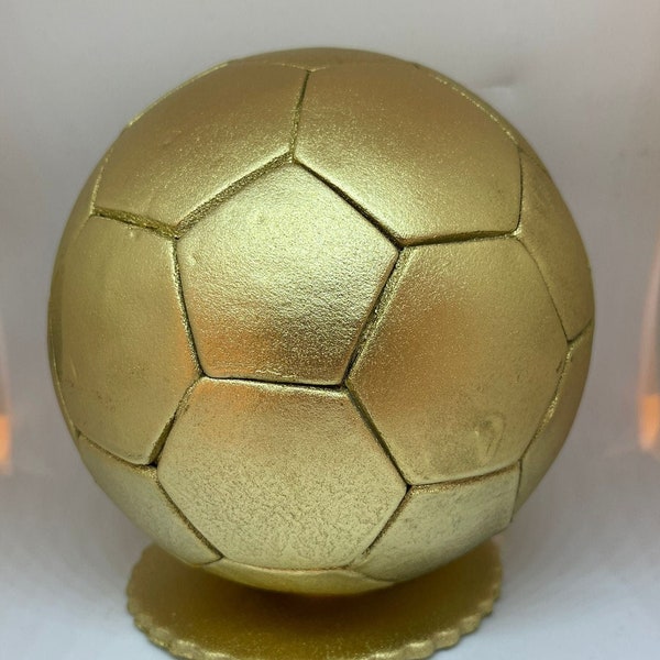 Gold Fußball Ball Fondant Figuren, Cake Topper, Tortenaufleger, Fußball Ball Torten Dekoration