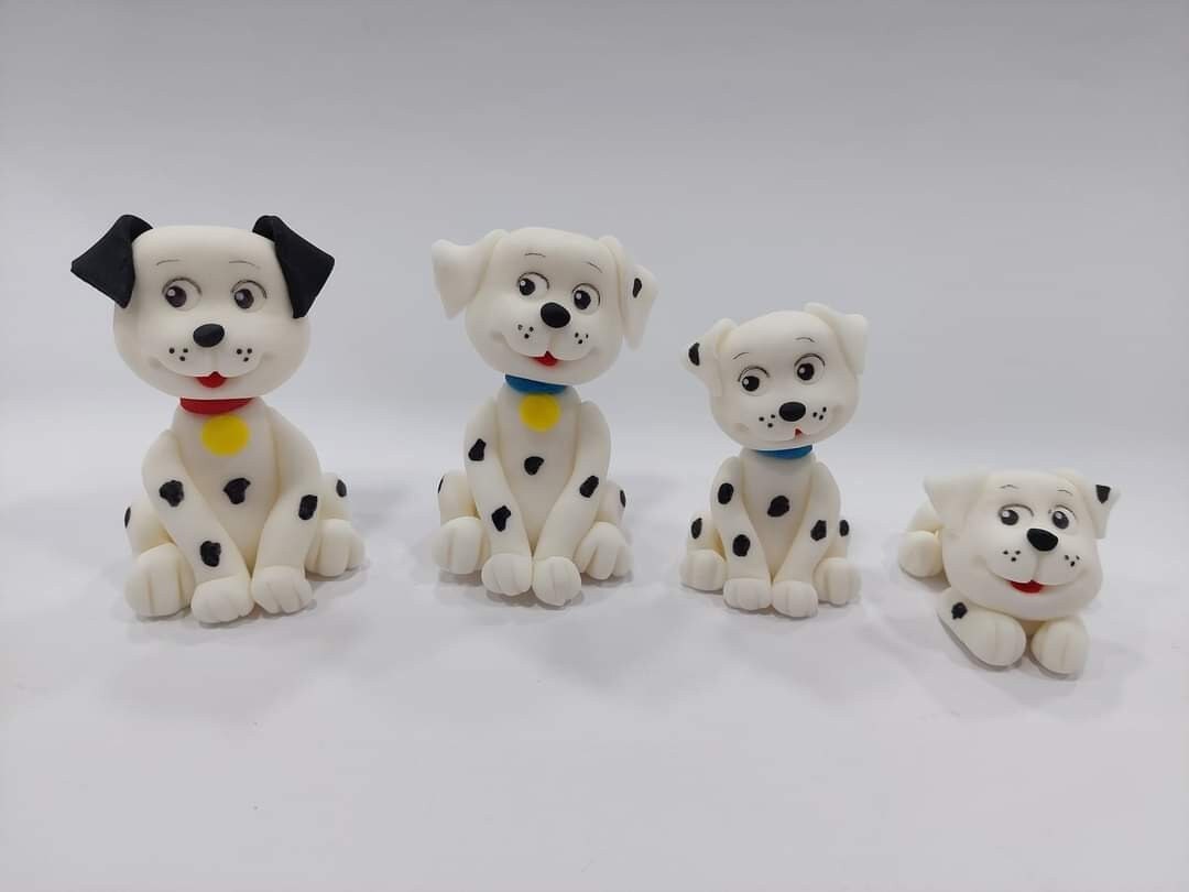 Dalmatian Dog Cake Decoration, Dalmatian Dog Fondant Figures