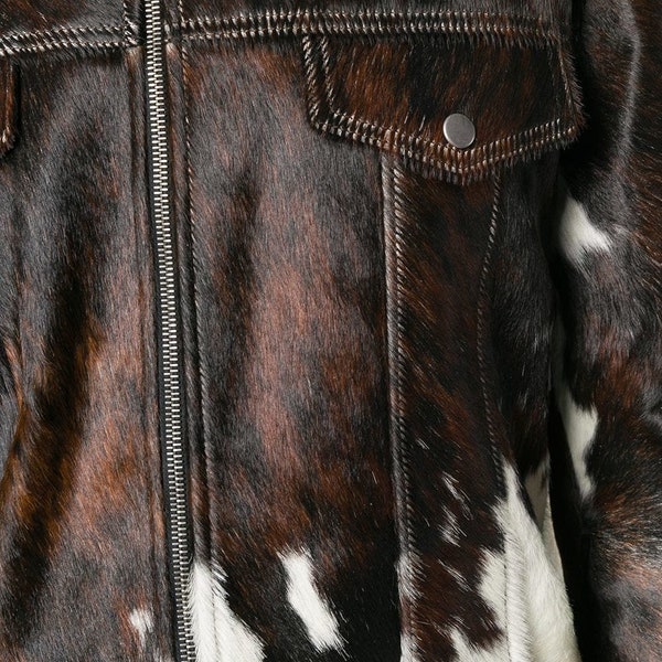 Cow print jacket etsy