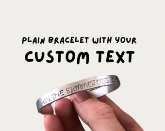 Personalised text bracelet| your choice of custom text| handmade to order