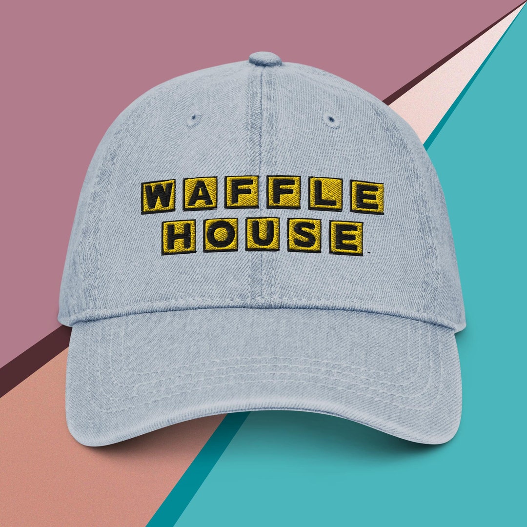 Personalized Denim Waffle House Hat With Your Name Etsy