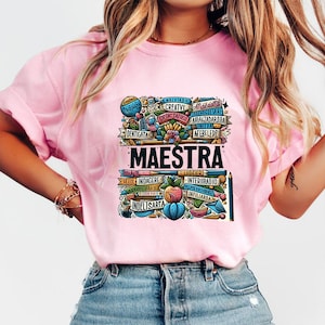 Maestra Teacher Png, Spanish Teacher Png, Back To School, Teacher Life Png, Maestra Png, Teacher Creative Digital prints, sublimation Design