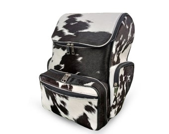 Cowhide Backpack | Hair On Leather Rucksack, Western Style