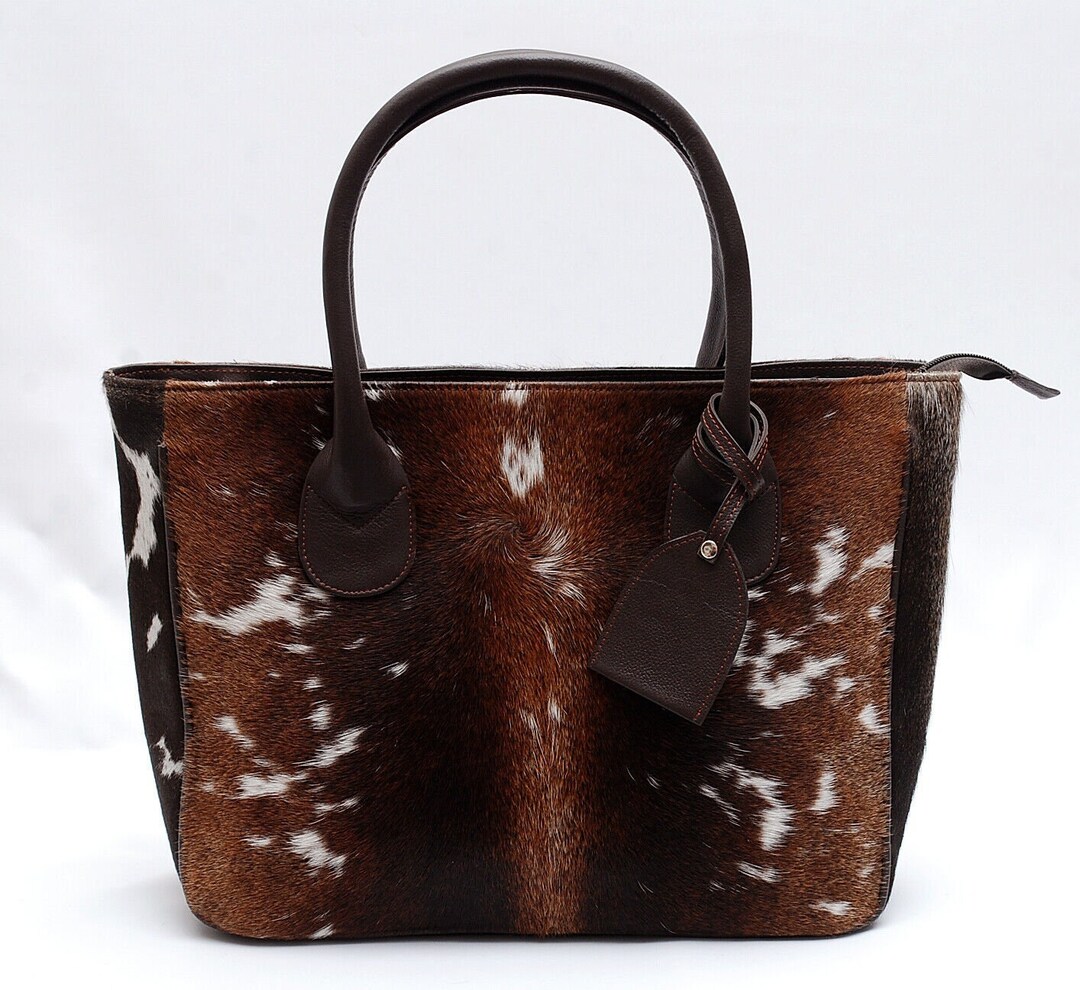Large Cowhide Tote Bag Handbag Purse Shoulder Laptop Bag Pocketbook