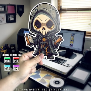 Mestre de masmorra D&D chibi, Dungeons and Dragons svg, bruxo DnD, ícone DnD, camisa DnD, camisa Dungeons and Dragons, Cricut svg, arquivo de silhueta
