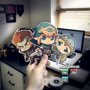 Zelda clipart svg bundle hyrule warrior botw  game art