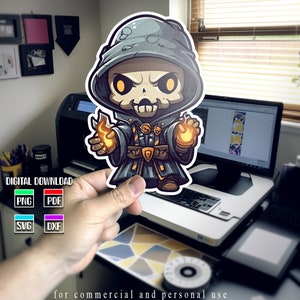 Chibi D&D Warlock SVG: Dungeons and Dragons Clip Art (Digital Download)
