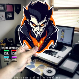 Count Dracula SVG | Vampire SVG | Halloween Decal Wall Art T-Shirt Graphics | Cutting File Clipart Vector Digital Png,Pdf,Dxf,Eps