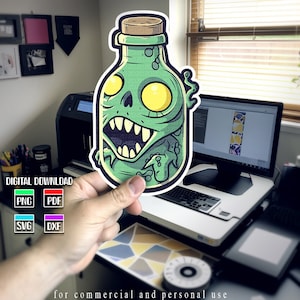 Zombie Potion SVG: Halloween T-Shirt Graphics (Digital Download)