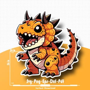 Epische Tarrasque Clipart für DnD Kampagnen • 56x56 Zoll Monster Digital Download • PNG SVG Dateien für Tabletop RPG Karten & Begegnungen
