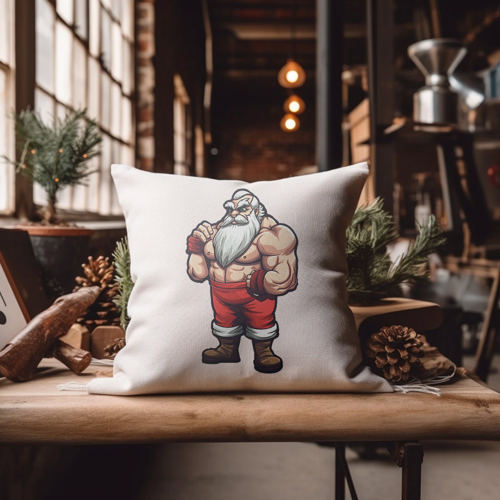 Buff Santa Claus SVG Clipart: Christmas Crossfit Cricut File (digital ...