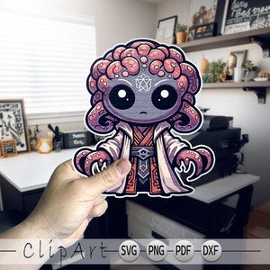 Clipart svg do devorador de mentes, token virtual do personagem Dungeon and Dragons, personagem digital de D&D
