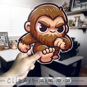Bigfoot Svg Clipart, Sasquatch Svg, Diseño de camisa de camping divertido, Bigfoot Mountain Svg, Descarga instantánea