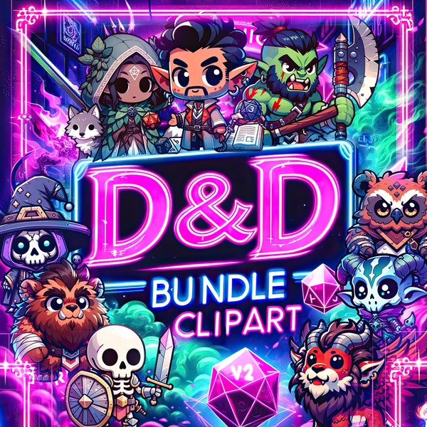 Dnd SVG Bundle Fantasy RPG Clipart Dungeons and Dragons SVG Gaming SVG Bundle D&D Charakter Clipart DND Tabletop Art für DND Aufkleber