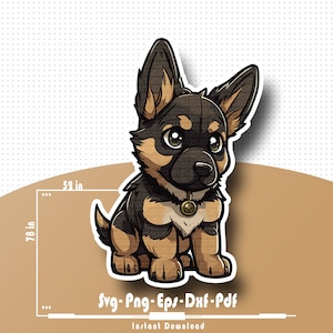 Deutscher Schäferhund Haustier Liebhaber K9 svg Welpe Clip Art