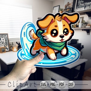 DND Blink Dog clipart in formato svg, adesivo stampabile di Dungeon e drago, personaggio token digitale, D&D Dungeon Master, download digitale