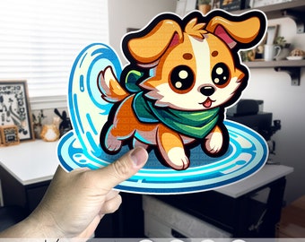 ちびブリンク犬のクリップアート、D&Dステッカー、デジタルトークン（svg、png、dxf、pdf）