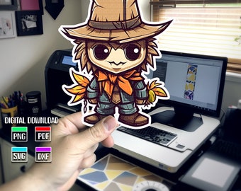 ちびかかしクリップアート：ハロウィーン収穫デザイン（デジタルダウンロード）