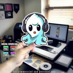 Ghostly Empathy: Autism Awareness Halloween Ghost Digitale download voor inclusieve geesten