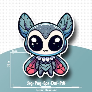 Mothman SVG Clipart: Cryptid Monster Vektor-Umriss