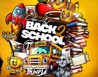 Terug 2 School Svg Clipart bundel 100 dagen Png Pack