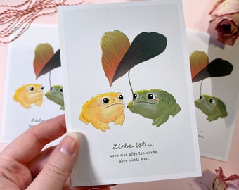 Love frog card - with a sweet saying for Valentine's Day