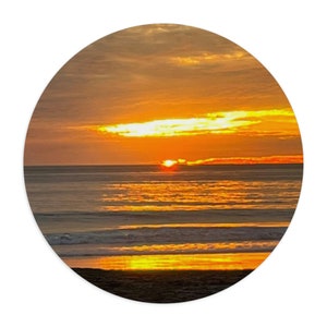 Pacific Sunset Round Mouse Pad