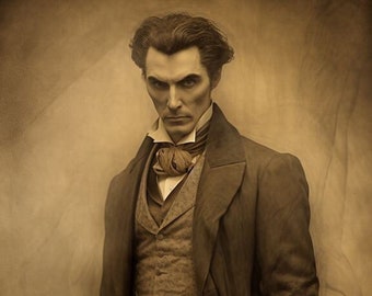 Vintage Count Dracula Art Print: Spooky Halloween Decor (Digital Download)