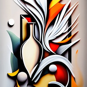 Abstract Vase Art Print: Modern Home Decor (Digital Download)
