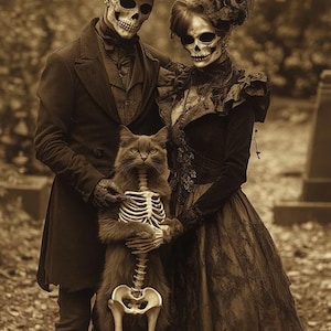 Láminas de arte vintage de Halloween: Decoración de terror espeluznante (Descarga digital)