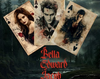 Twilight Characters Art Print: Bella, Edward, Jacob (Digital Download)