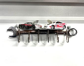 Wrench Garage Key Holder with Shelf: Allen Hex Key Organizer