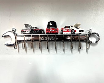 Garage Key Holder, Chrome Wrench, Hot Wheels Shelf