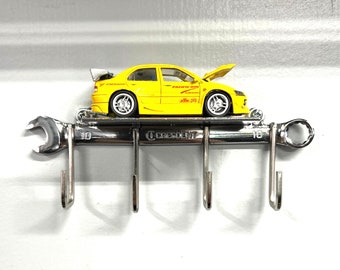 Garage Key Holder: Allen Hex Wrench, Chrome Finish, Shelf